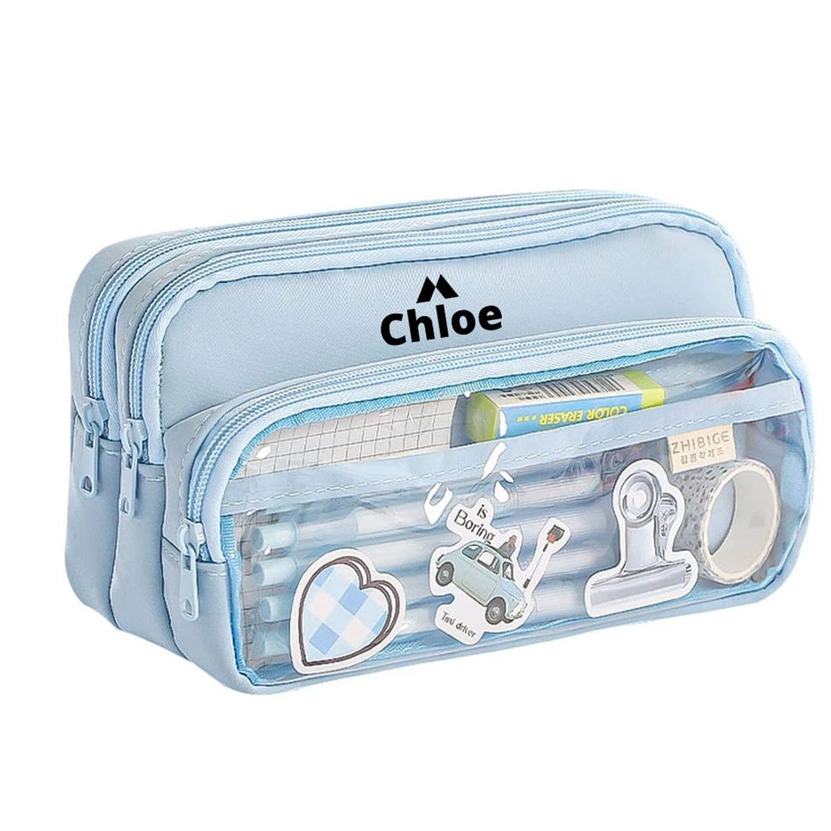 Transparent Simple Large Capacity Pencil Case 1