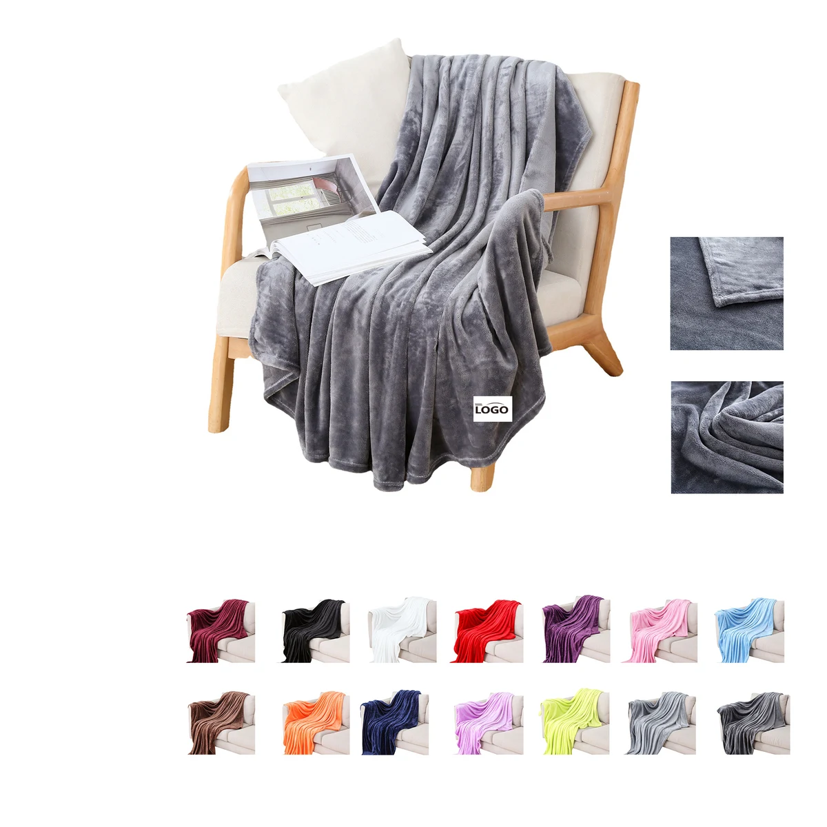 Interweaved Blanket for Sofa Couch Soft Flannel Fleece 1