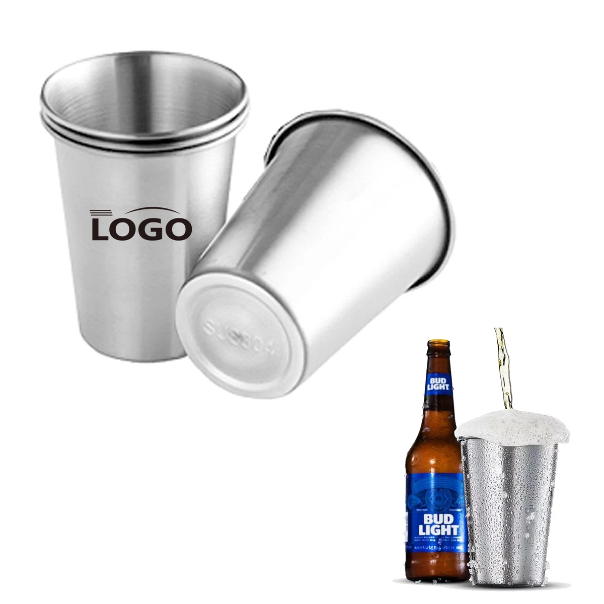 Premium Stainless Steel Water Glass Beer Mug MOQ 10pcs 1