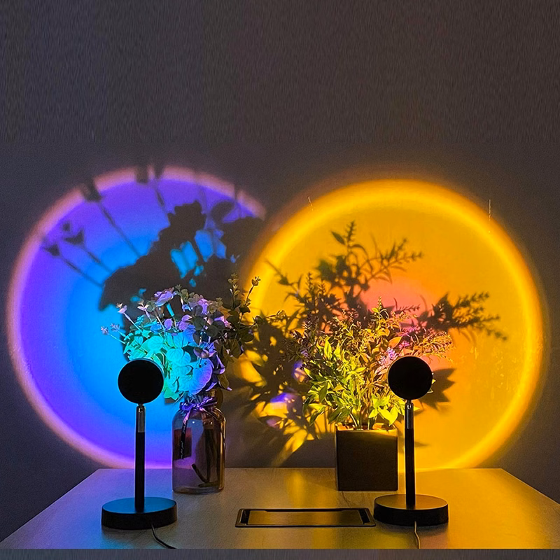 16 color Telecontrol Sunset Rainbow Projection Lamp