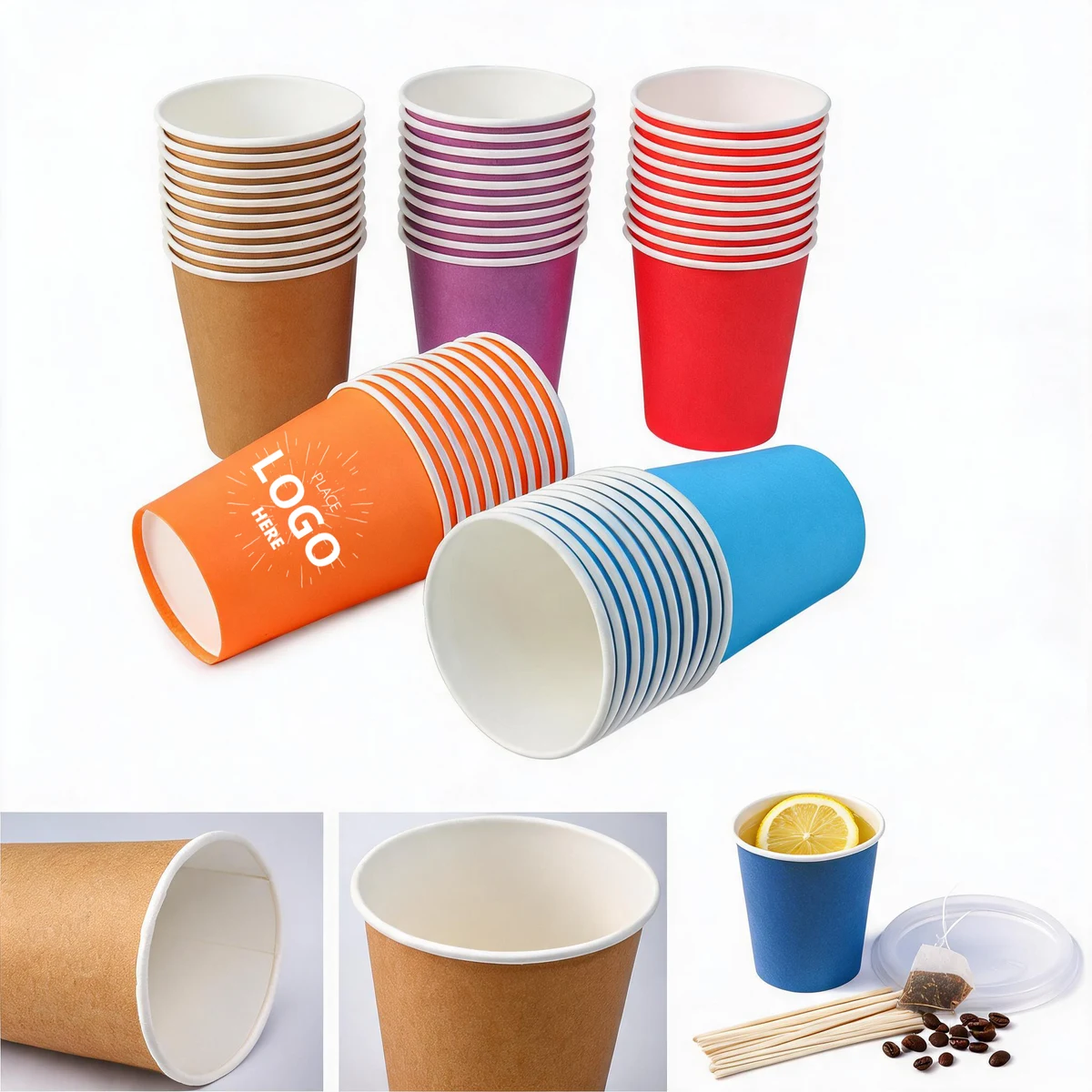 9 Oz Solid Colors Paper Cup 1