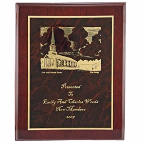 High Gloss Mahogany Plaque (8"x10")