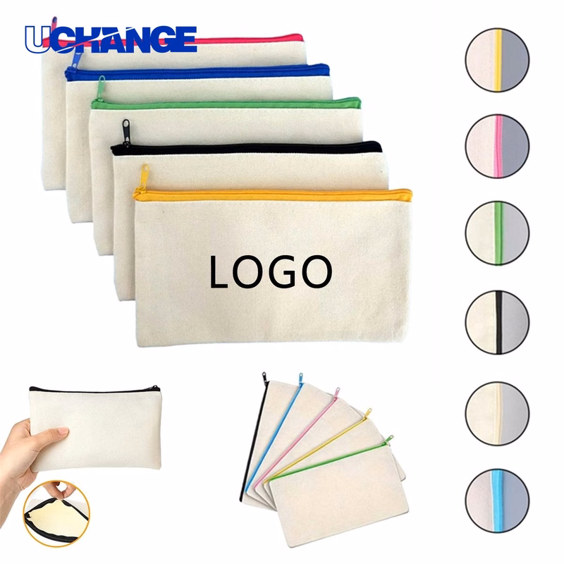 Canvas Zipper Pencil Case Organizer