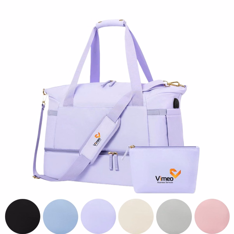Travel Duffel Bags with Toiletry Pouch and Shoe Compartment