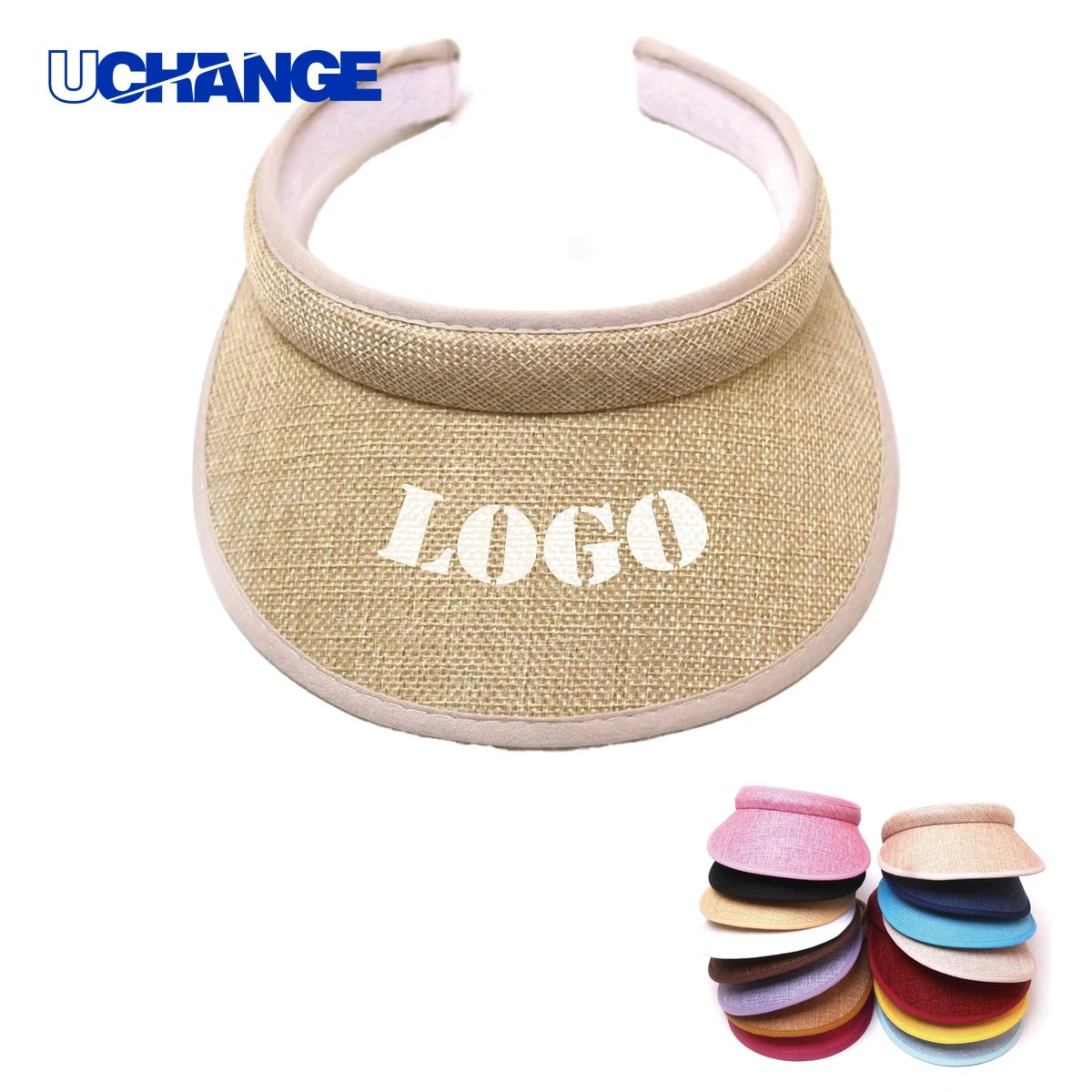 Cotton Linen Wide Brim Sun Visor 1