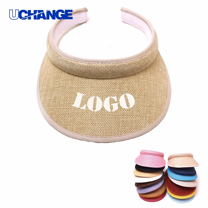 Cotton Linen Wide Brim Sun Visor