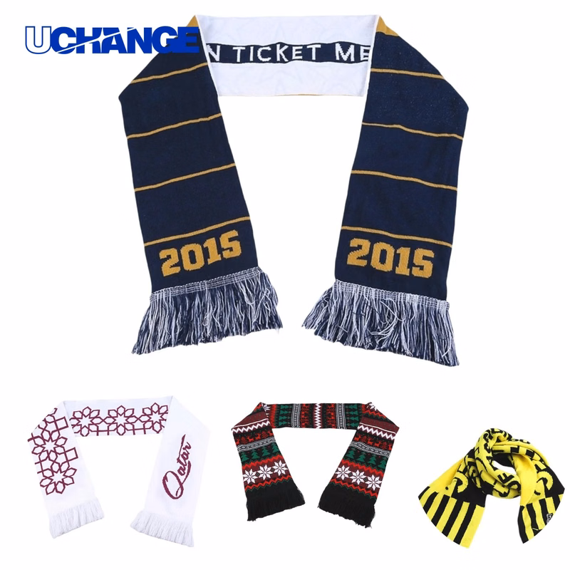 Custom Stadium Jacquard Knit Scarf with Fringe