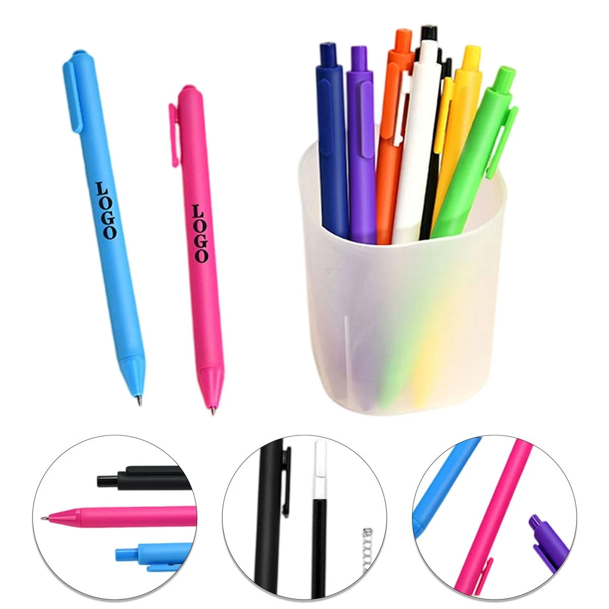 Printed Office Ballpoint Pens With Logo 1