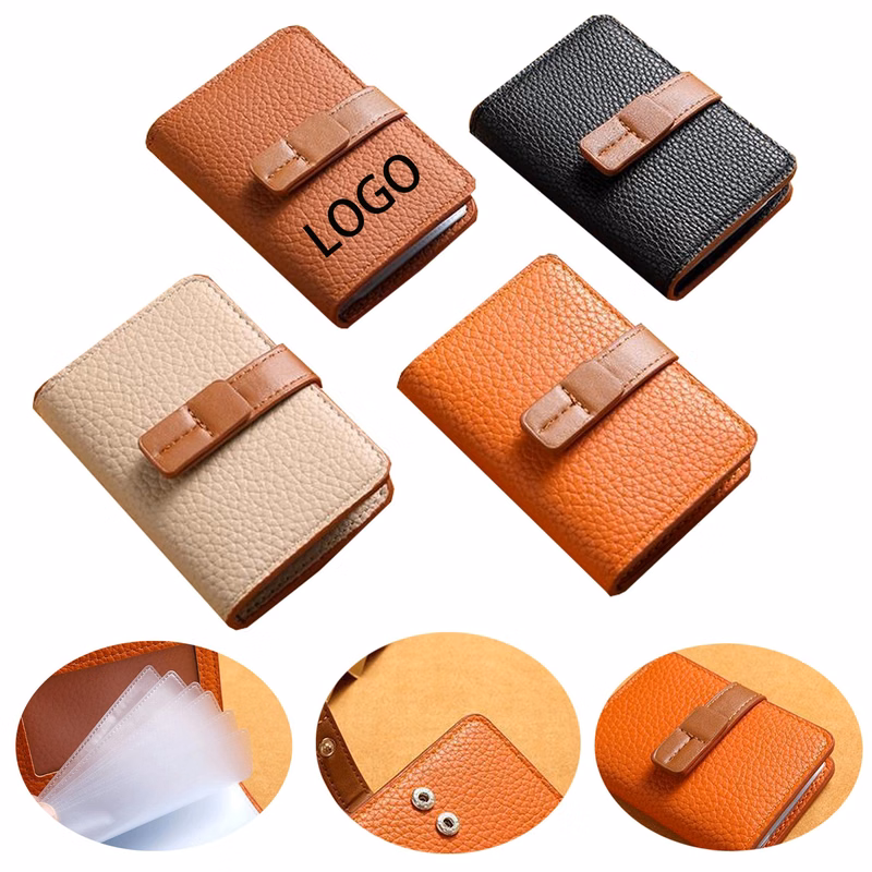 Leather Business Card Holder Name Card Case Wallet