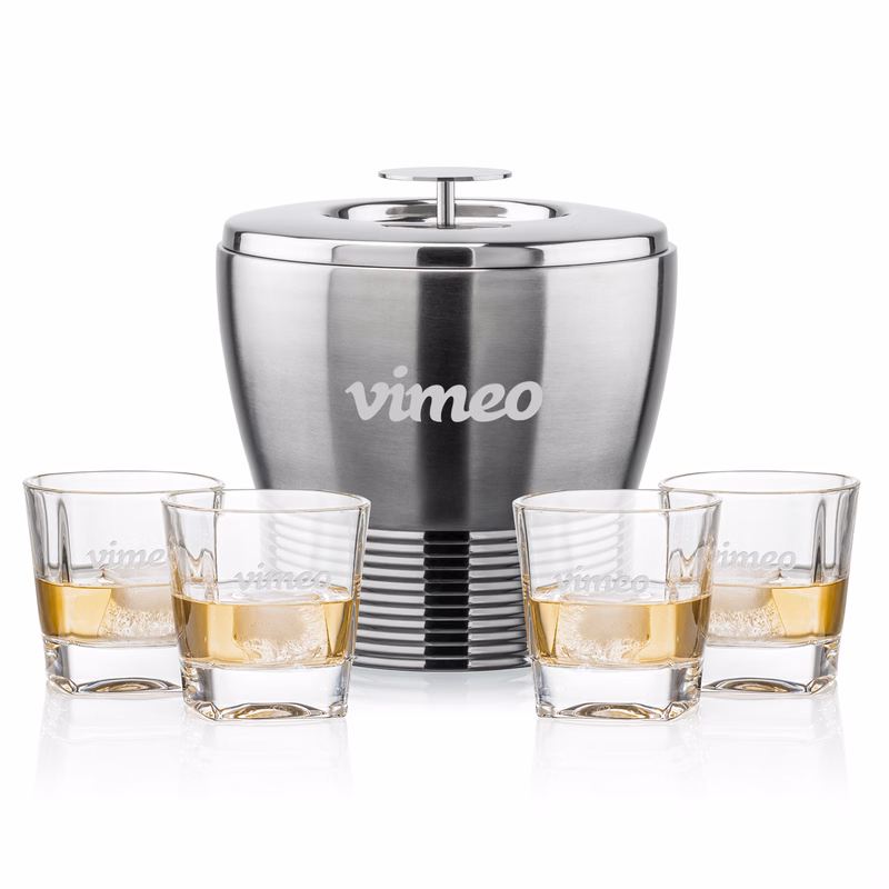 Genoa Ice Bucket & Kansas On-the-Rocks Set