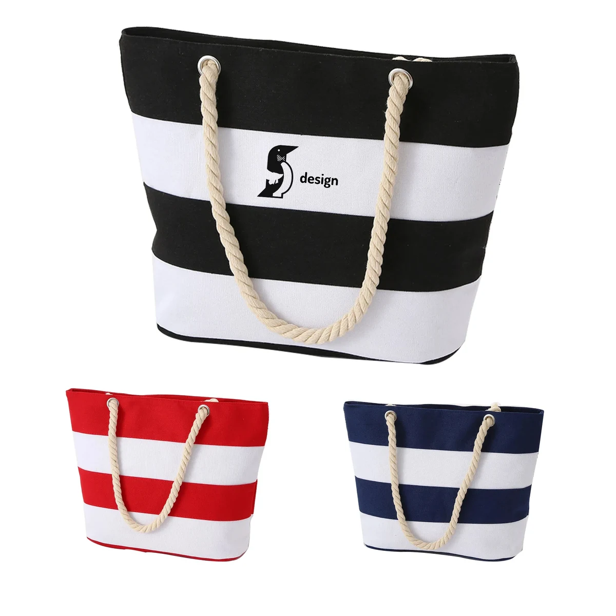 Striped Tote for Beach Days 1