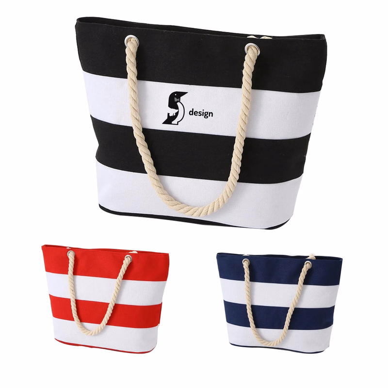 Striped Tote for Beach Days