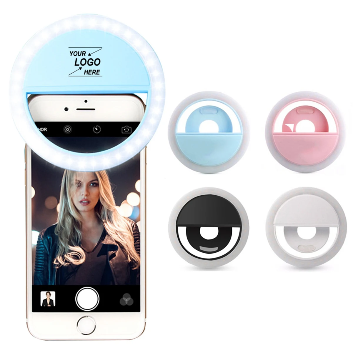 Selfie Ring Light w/Phone Holder and Plastic Grip 1