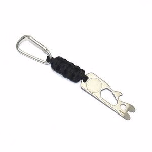 Outdoor Hand Woven Rope Metal Tool Card W/ Carabiner