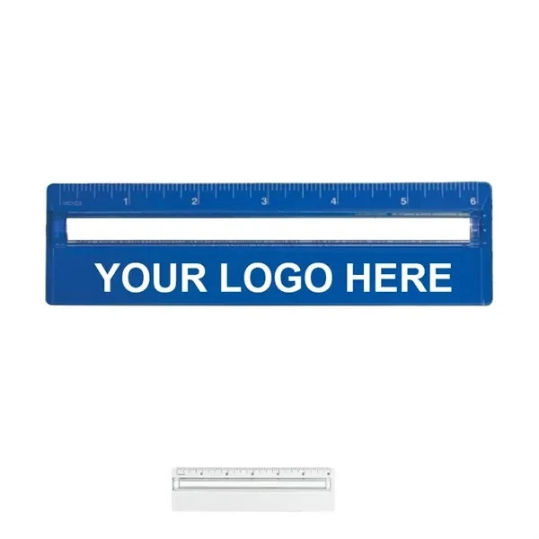 Custom 6 Inch Plastic Ruler with Magnifying Glass — Office Desk Essential Giveaway 1