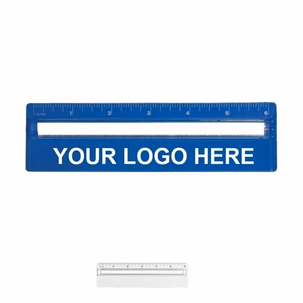 Custom 6 Inch Plastic Ruler with Magnifying Glass — Office Desk Essential Giveaway