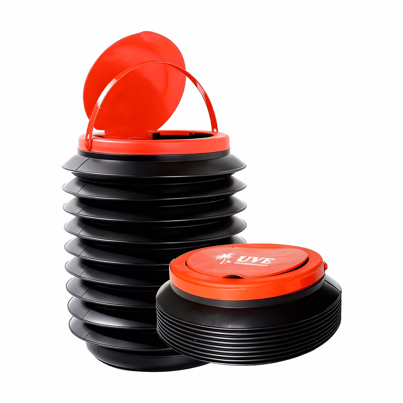Collapsible Plastic Car Bin With Lid