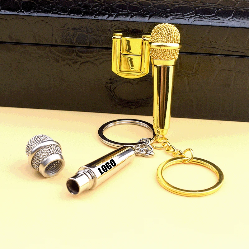 Mini Creative Microphone Pendant Keychain 1