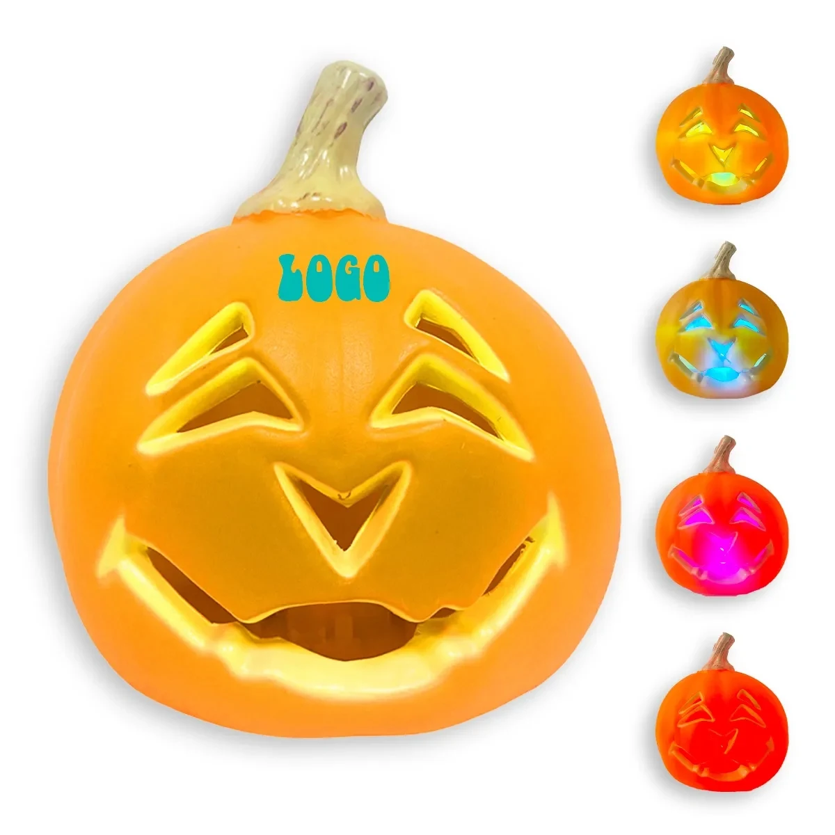PVC Halloween Pumpkin LED Light Lantern Decorative Prop 1