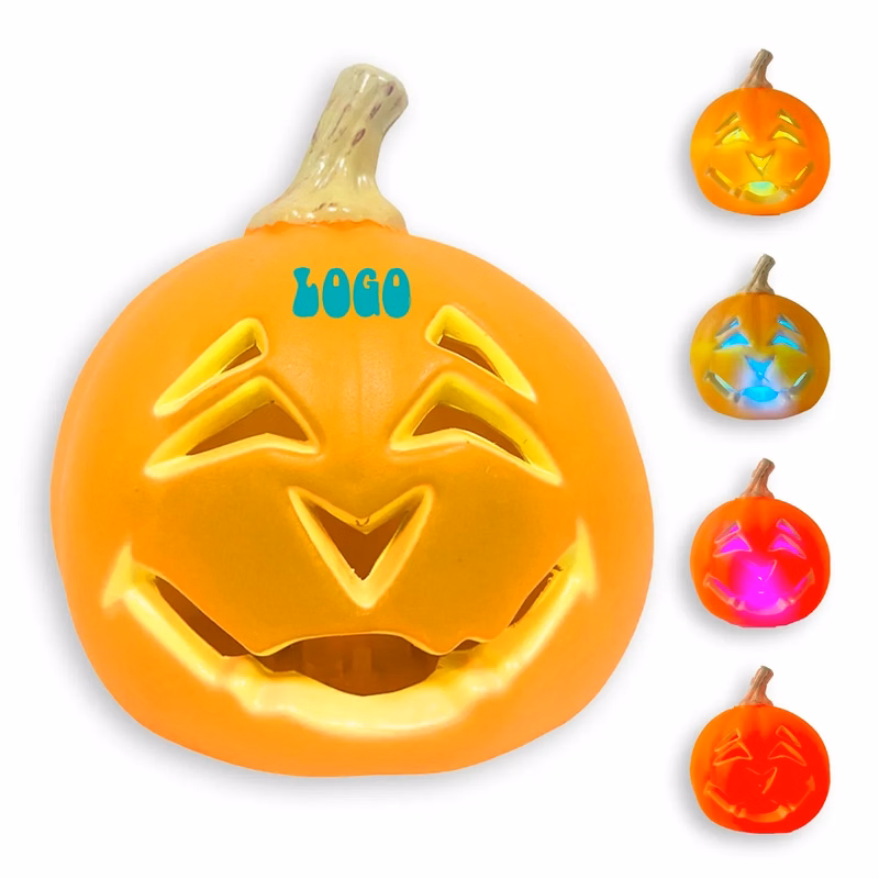 PVC Halloween Pumpkin LED Light Lantern Decorative Prop