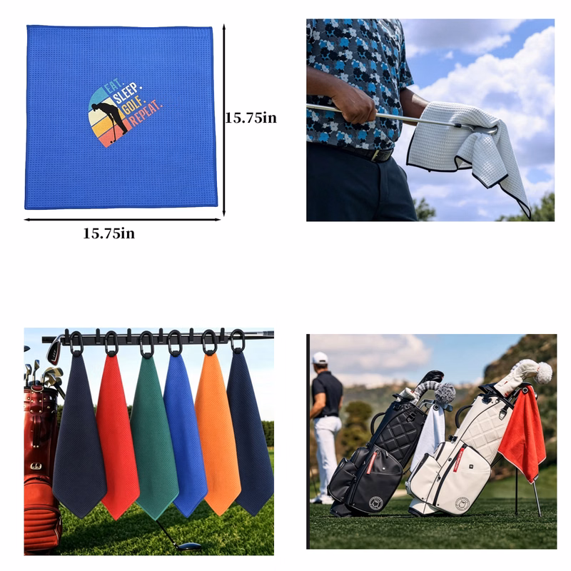 Golf Cleaning Towel with Hook Carabiner