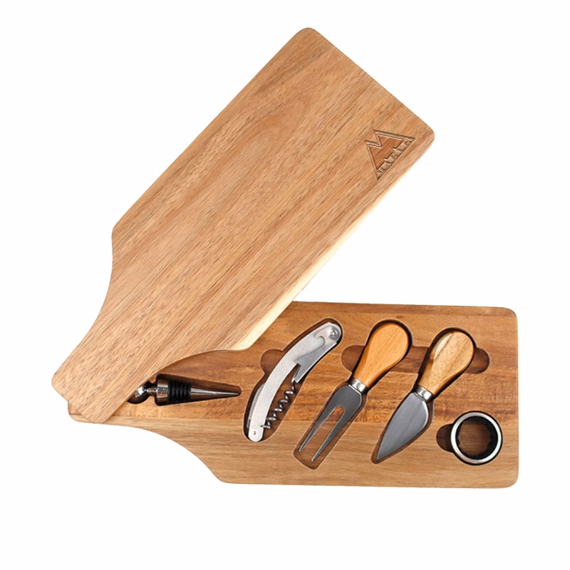 7 Piece Bamboo Wine & Cheese Charcuterie Board Set