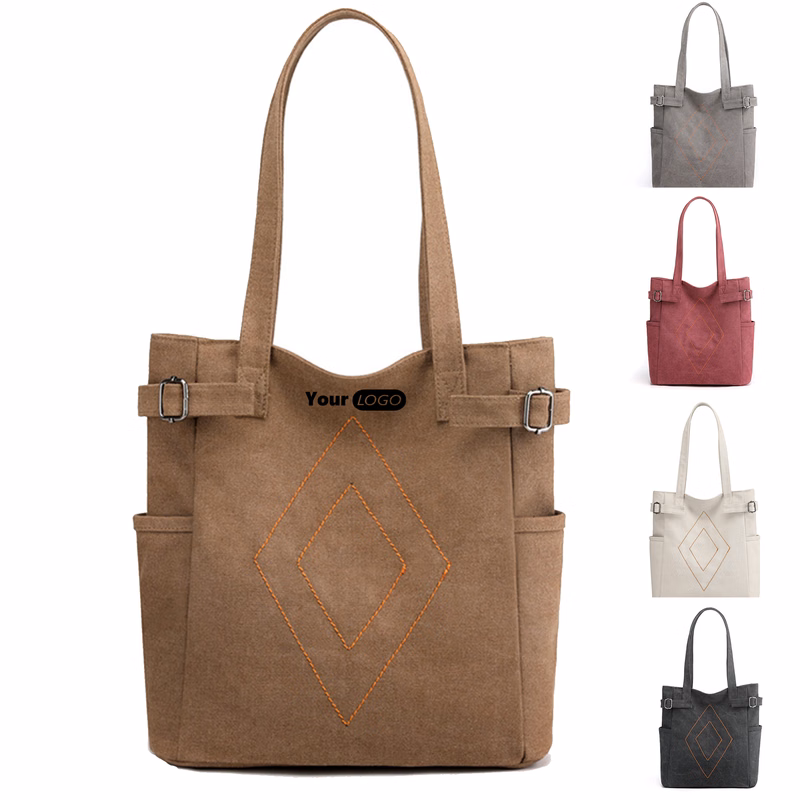Canvas Shoulder Tote Bag for women