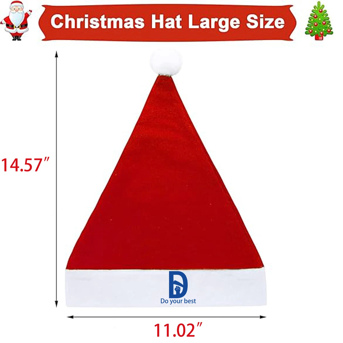 MOQ 50 Non Woven Fabric Christmas Hat 1