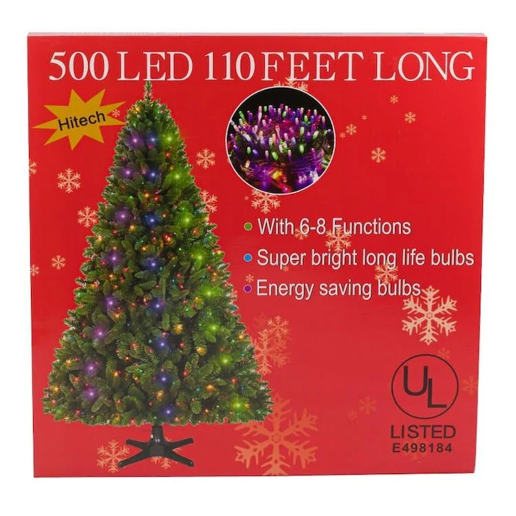 LED Christmas Lights - Assorted Colors 110' 1