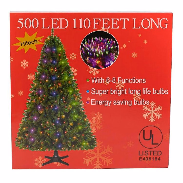 LED Christmas Lights - Assorted Colors 110'