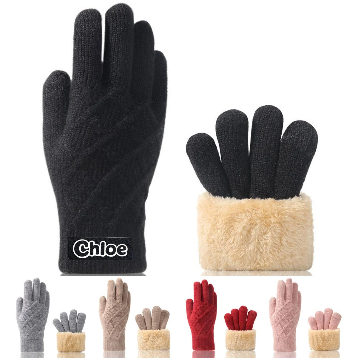 Unisex Winter Acrylic Knitted Touchscreen Glove 1