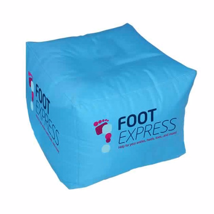 Bean Bag Ottoman Cube Chair, 48"W x 48"H