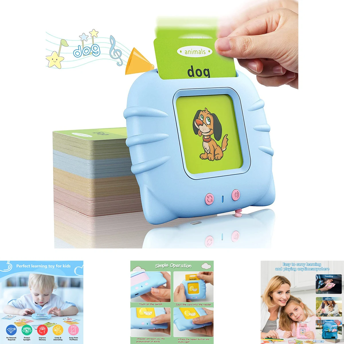 Kids Toys Flash Cards Educational Toys for 2-6 Years 1