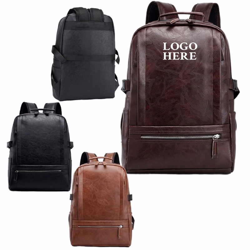 Heavy-Duty Wear-Resistant PU Leather Backpack