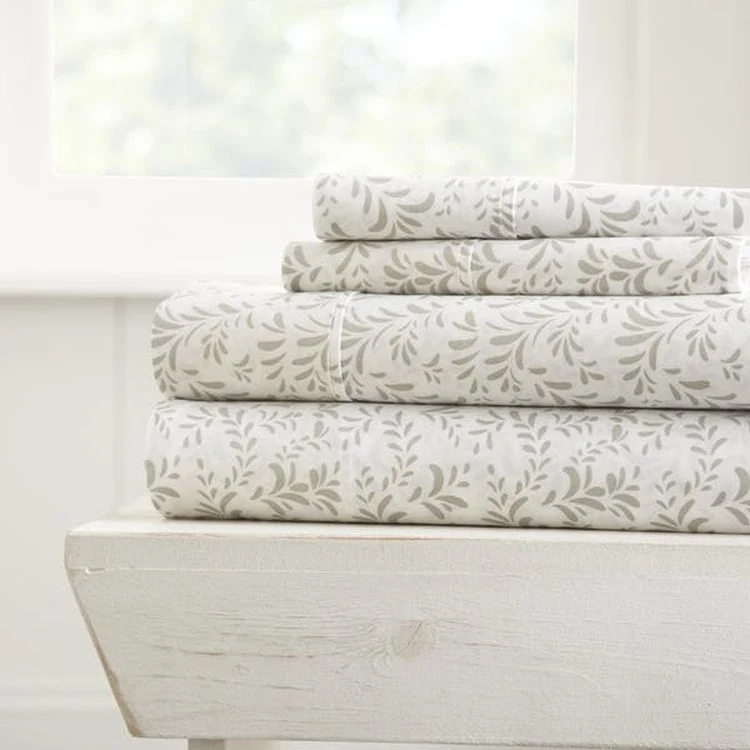 Premium Sheet Sets - Light Blue Vine Cali King 4 Piece 1