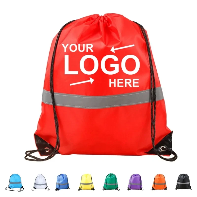 Drawstring Backsacks Reflective Strip 1