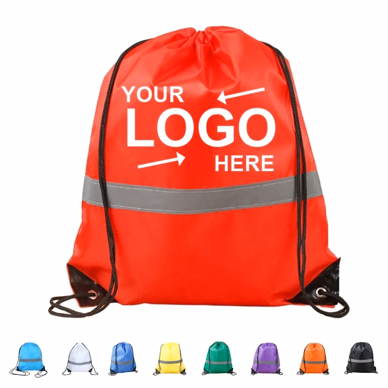Drawstring Backsacks Reflective Strip