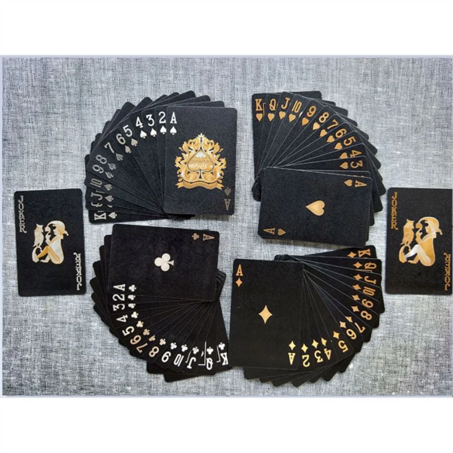Playing cards - Black - Gold foil 1