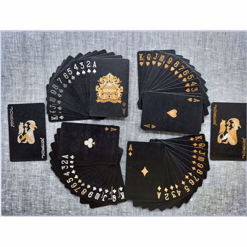 Playing cards - Black - Gold foil