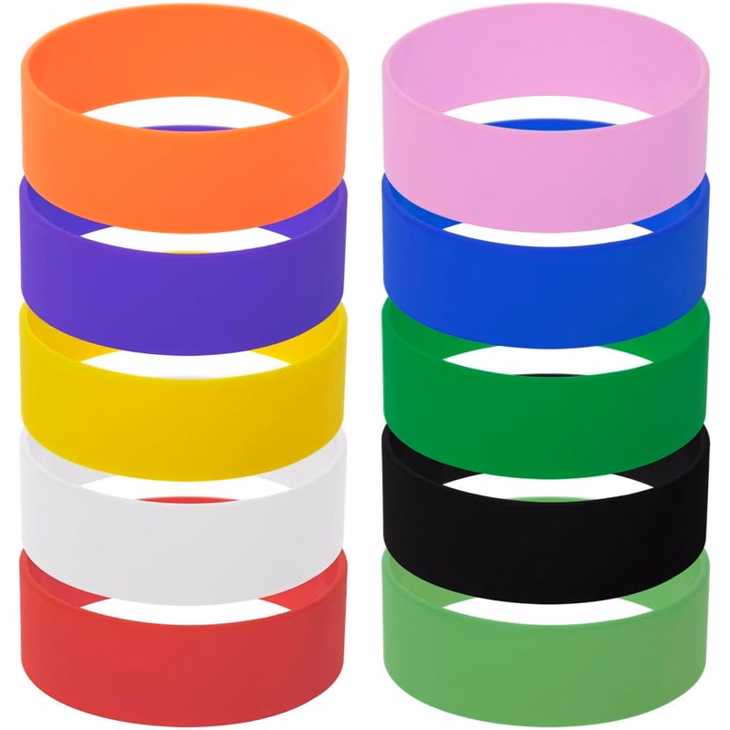 Wide Silicone Wristbands