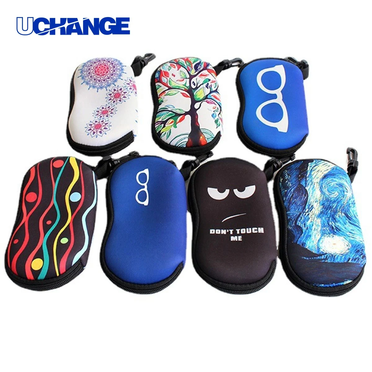 Eyewear Ultra-Portable Neoprene Zipper Glasses Case Organizer 1
