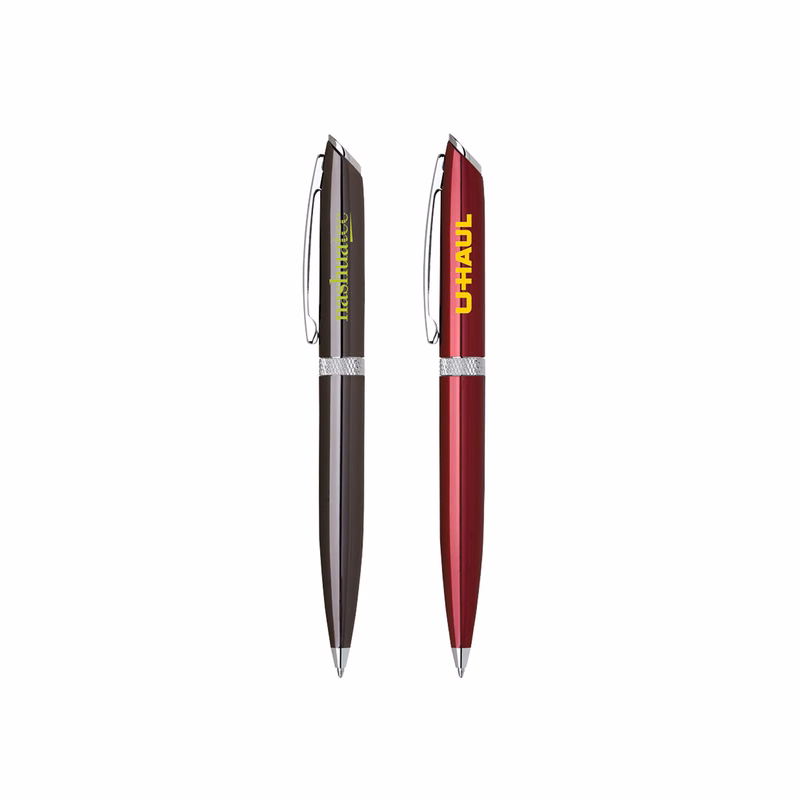 Aluminum Diamond Ballpoint Twist Metal Pen - Shiny