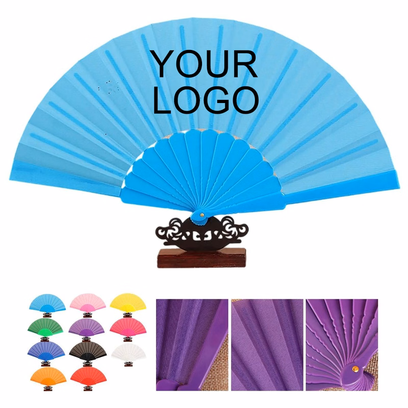 9.1 inches x 16.5 inches Plastic Handheld Fan, Customizable with Logo Imprint