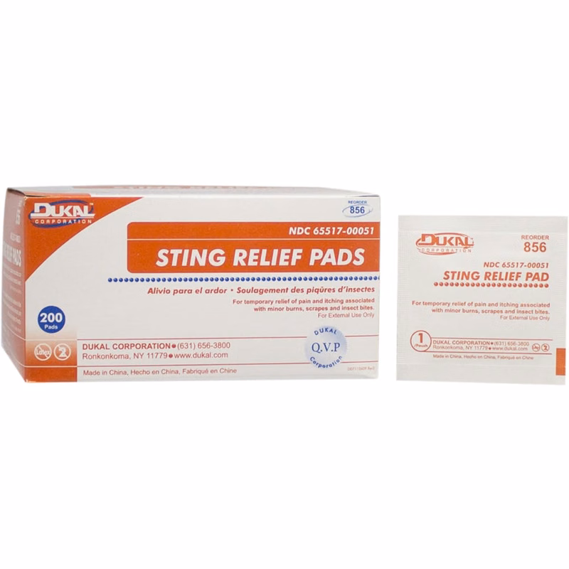Sting Relief Pads - 200 Pack Medium 2-Ply