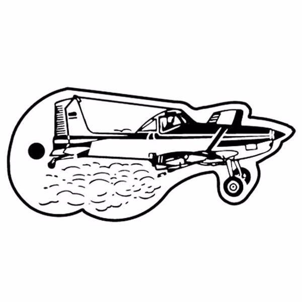 Airplane Duster Key Tag (Spot Color)