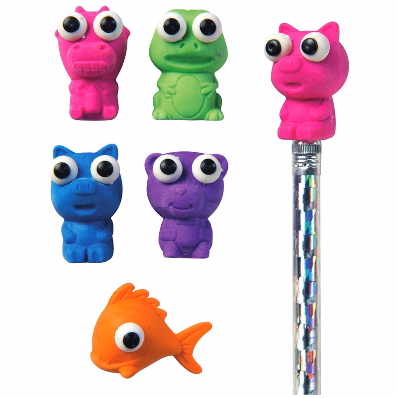 Pencil Cap Erasers - 50 Count "Here's Looking at You"