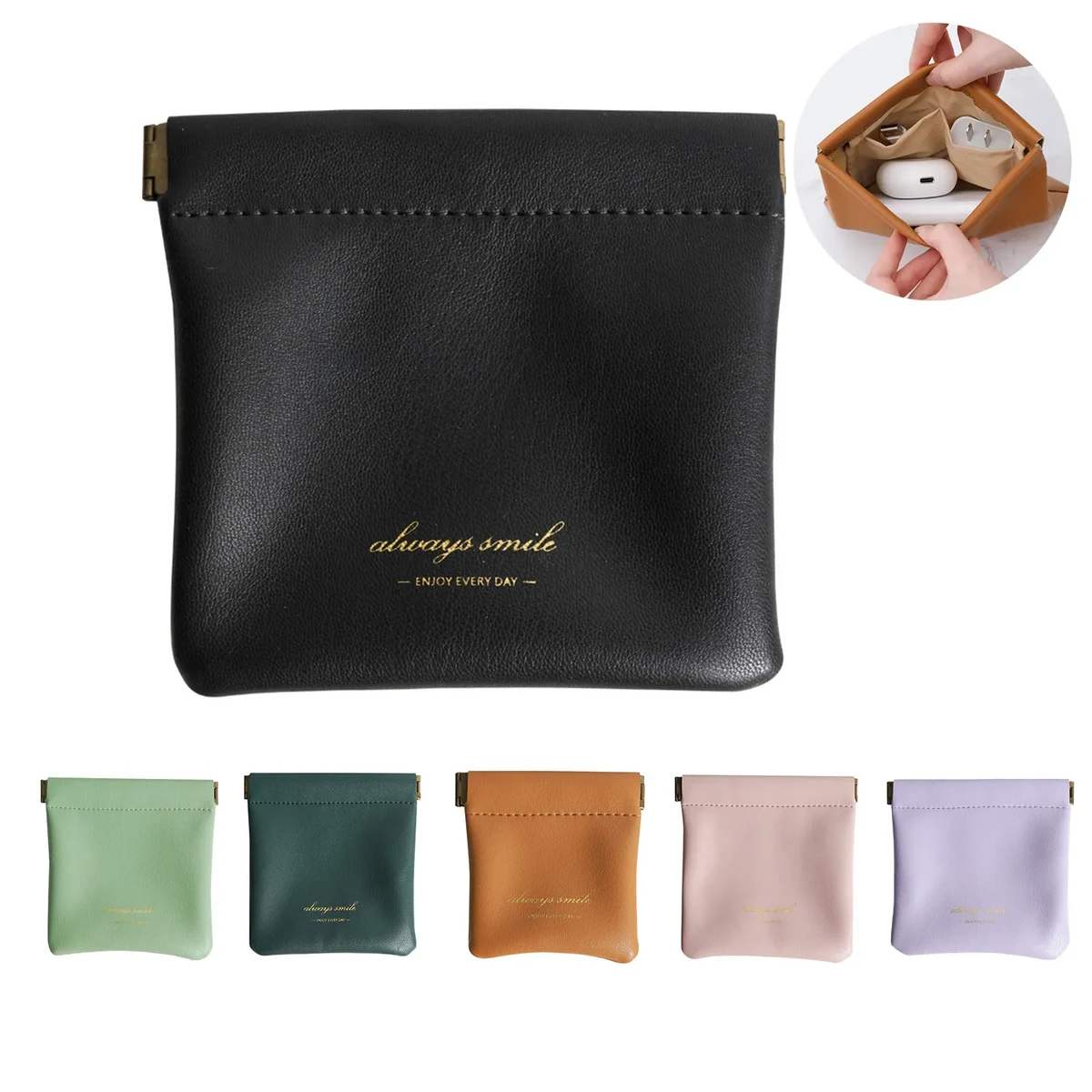 PU Double Coin Wallet 1