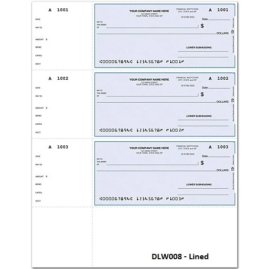 Laser Wallet Check, Lined 1
