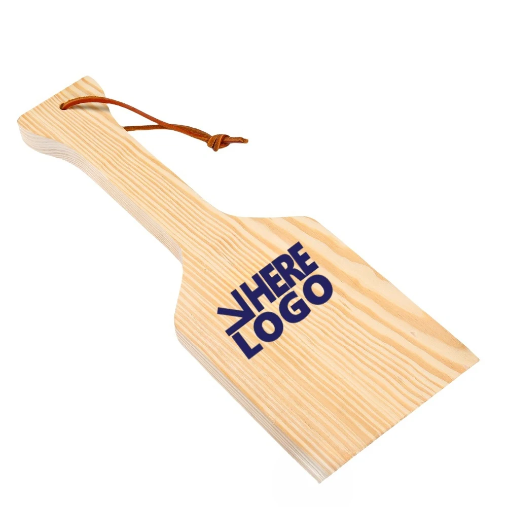 Wood Grill Scraper With Handle 1