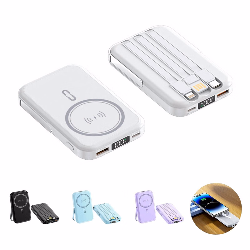 Mini 10000 mAh Wired Wireless Dual Purpose Charging Battery